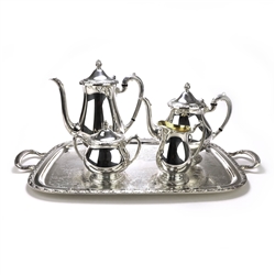 【Queen Bess 】ティーサービス 5点 ティー/コーヒーポット トレー Tudor Plate Queen Bess II Silverplate 5-PC Tea & Coffee Service w