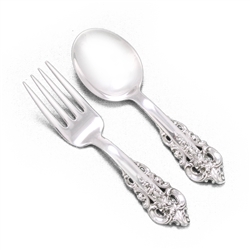 Details about   1 CLEAN INFANT CHILD FEEDING SPOON WALLACE GRANDE BAROQUE STERLING SILVER GRAND 