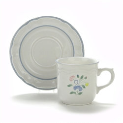 Hearthside Stoneware Floral Expressions Cup And Saucer 