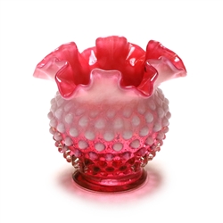 花瓶・フラワースタンド FENTON CRANBERRY OPALE SCENT HOBNAIL Fenton Hobnail Cranberry (Opalescent) Glass Vase
