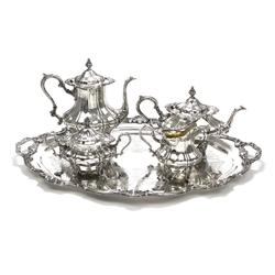 Gorham Strasbourg Silverplate 5-PC Tea & Coffee Service w/ Tray